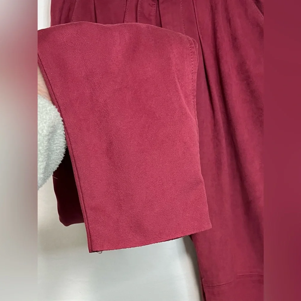 FREE PEOPLE Nightfall Vegan Suede High Rise Paperbag Waist Pants Casual Office